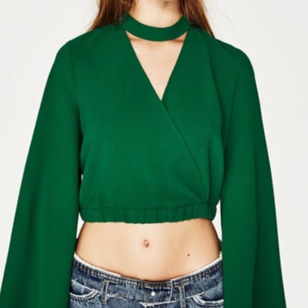 Zara TRF COLLECTION cropped blouse